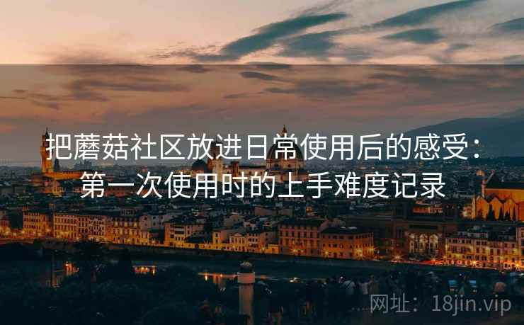 把蘑菇社区放进日常使用后的感受：第一次使用时的上手难度记录  第2张
