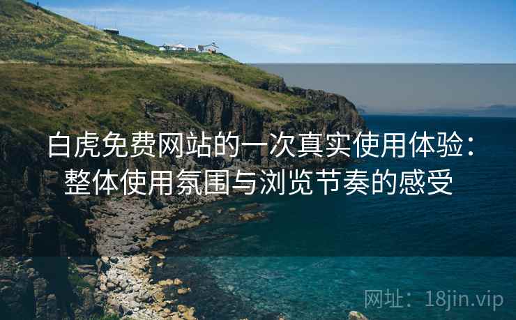 白虎免费网站的一次真实使用体验:整体使用氛围与浏览节奏的感受 第2张 白虎免费网站的一次真实使用体验:整体使用氛围与浏览节奏的感受 第2张