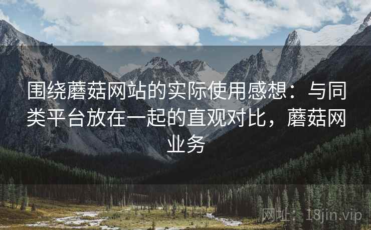 围绕蘑菇网站的实际使用感想：与同类平台放在一起的直观对比，蘑菇网业务  第1张